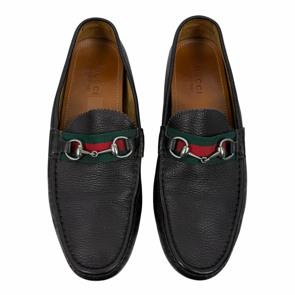 Gucci Horsebit Web Leather Driver Loafer Slip On Brown Size 10/ 10.5 - Picture 5 of 14
